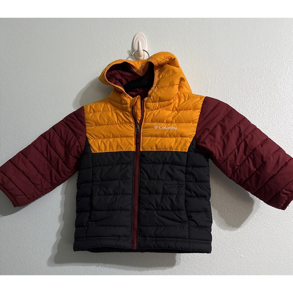 Columbia Kids Powder Lite Winter Puffer Jacket Omni Heat Size Toddler 2 T Hood - Picture 1 of 5